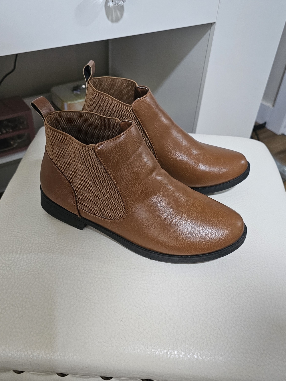 Women’s Brown Chelsea Booties - Classic Slip-On Ankle Boots